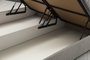 Hanah Home Motya Somier y Cabecero de Cama de Matrimonio 160 x 200 - Gris claro